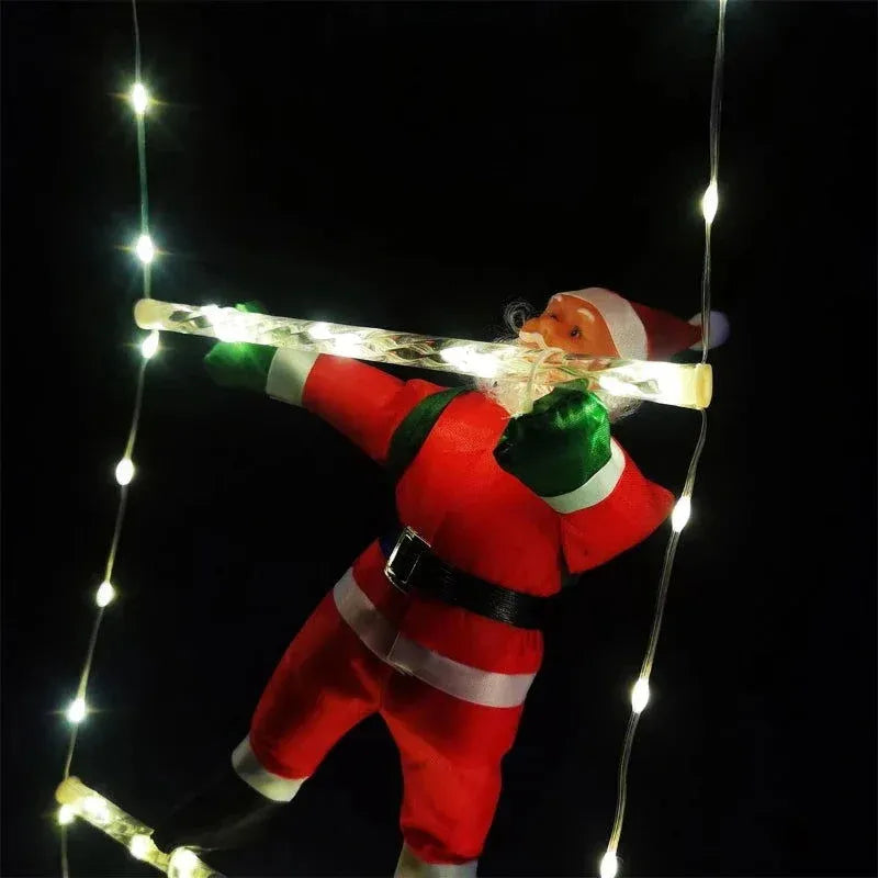 Decoração Natalina Papai Noel com Escada Iluminada de 3m - Zinova