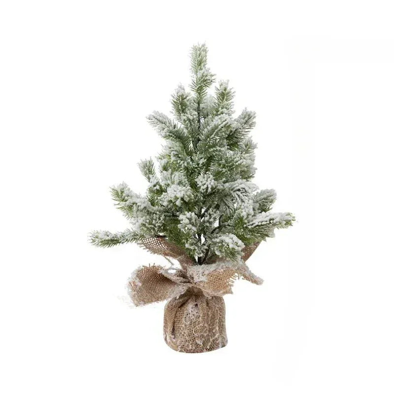 Árvore de Natal Artificial com Neve e Luzes Quentes de Mesa - Zinova