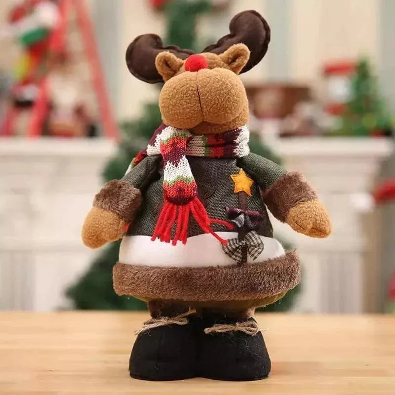 Bonecos de Natal de Pelúcia para Decoração Festiva - Zinova
