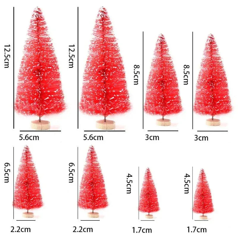 Conjunto Mini Árvores de Natal em Pinheiro para Decoração - Zinova
