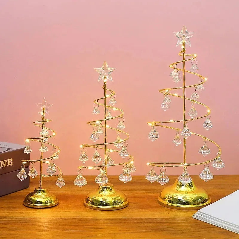 Árvore de Natal LED Efeito Cristal com Acabamento Metalizado - Zinova