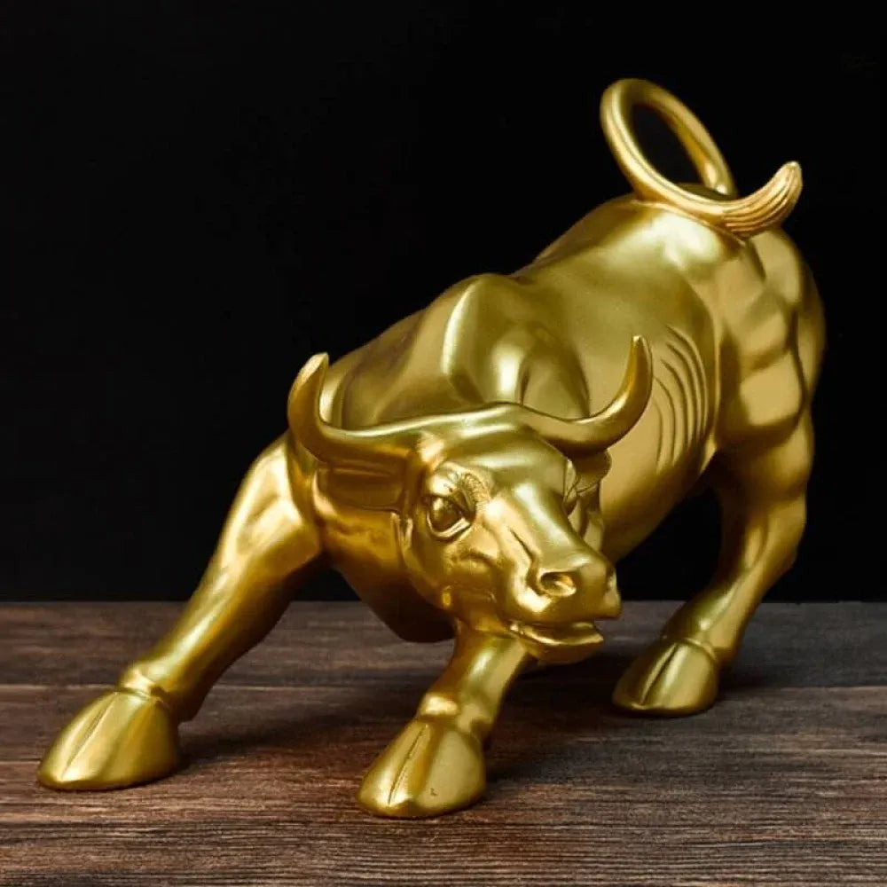 Touro de Wall Street Dourado - Simpla