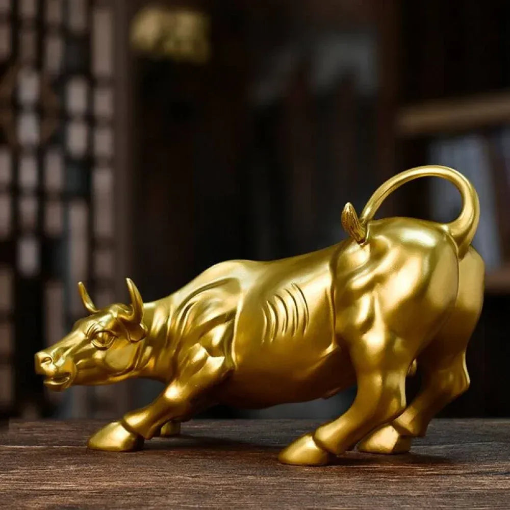 Touro de Wall Street Dourado - Simpla