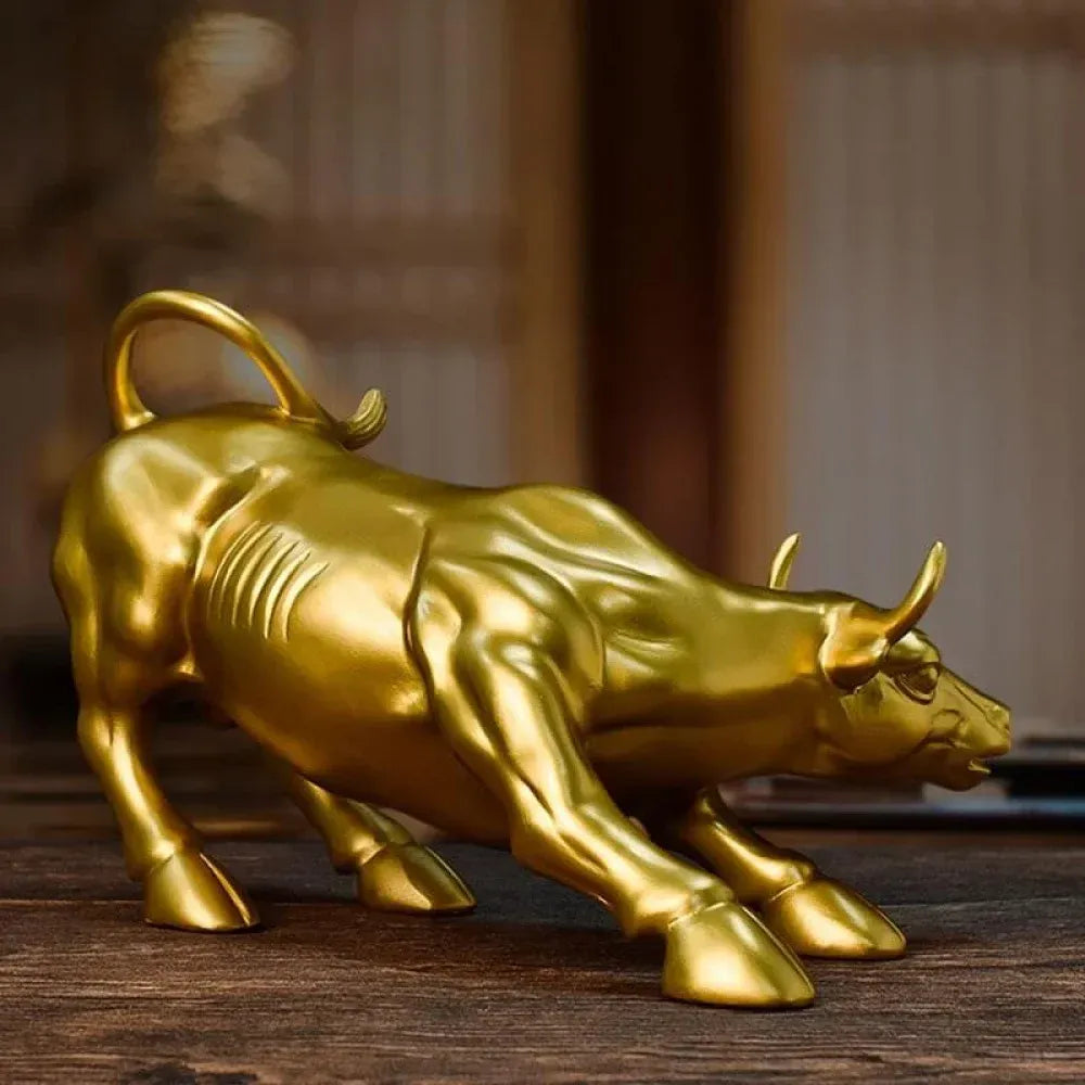 Touro de Wall Street Dourado - Simpla