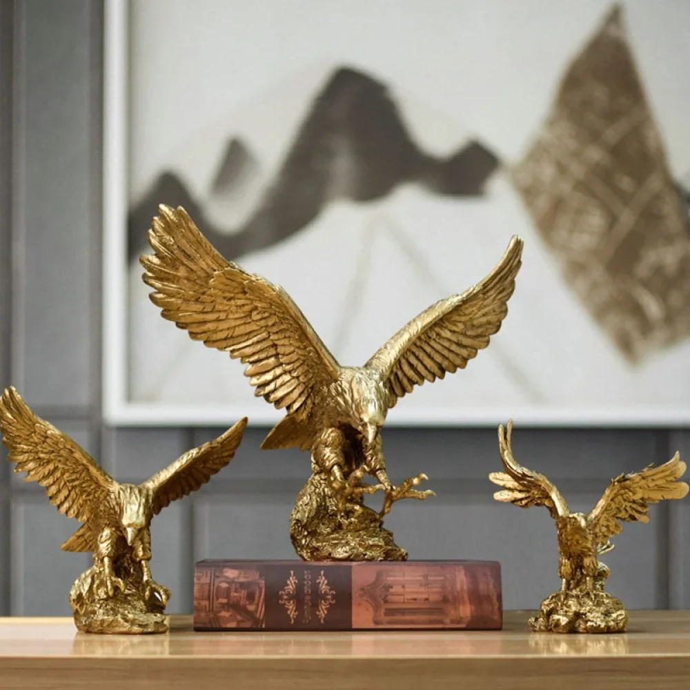 Escultura Águia Dourada - Simpla