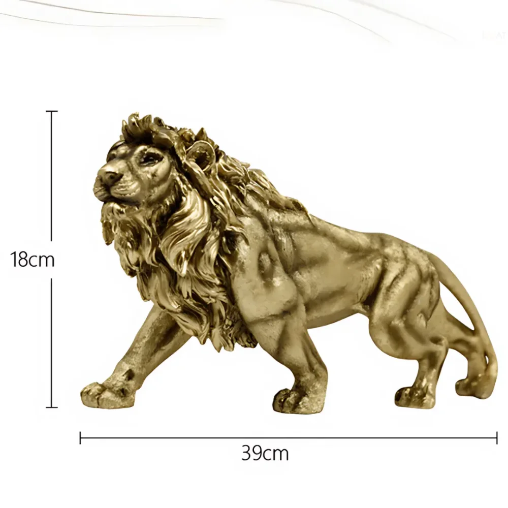 Escultura Leão Dourado - Simpla