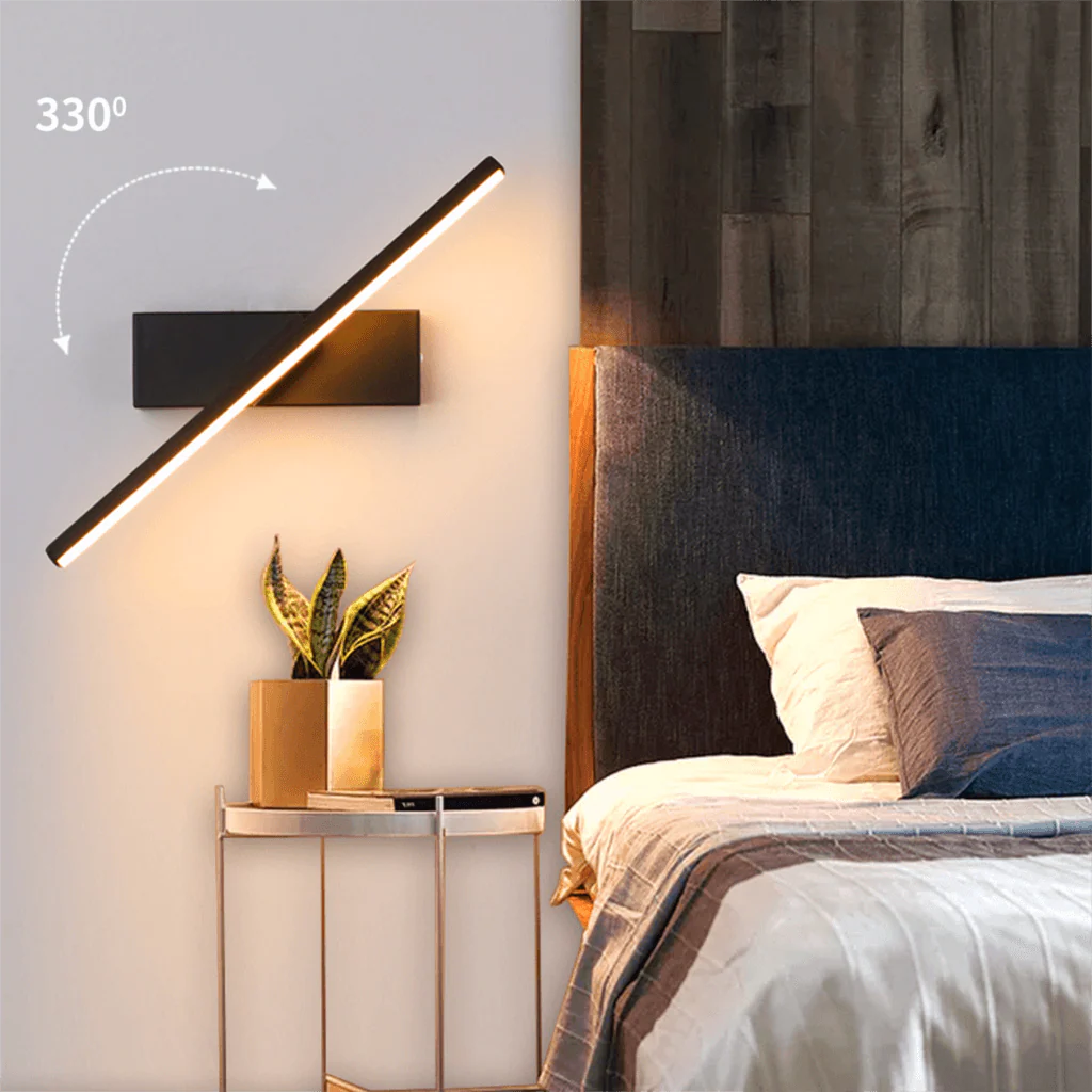 Luminária Moderna de Parede Para Quarto Rotativa - Simpla