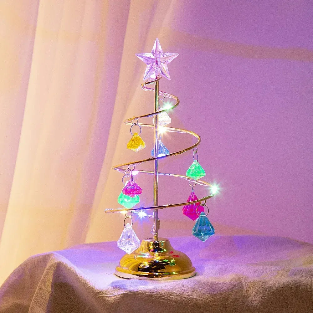 Árvore de Natal LED Efeito Cristal com Acabamento Metalizado - Zinova