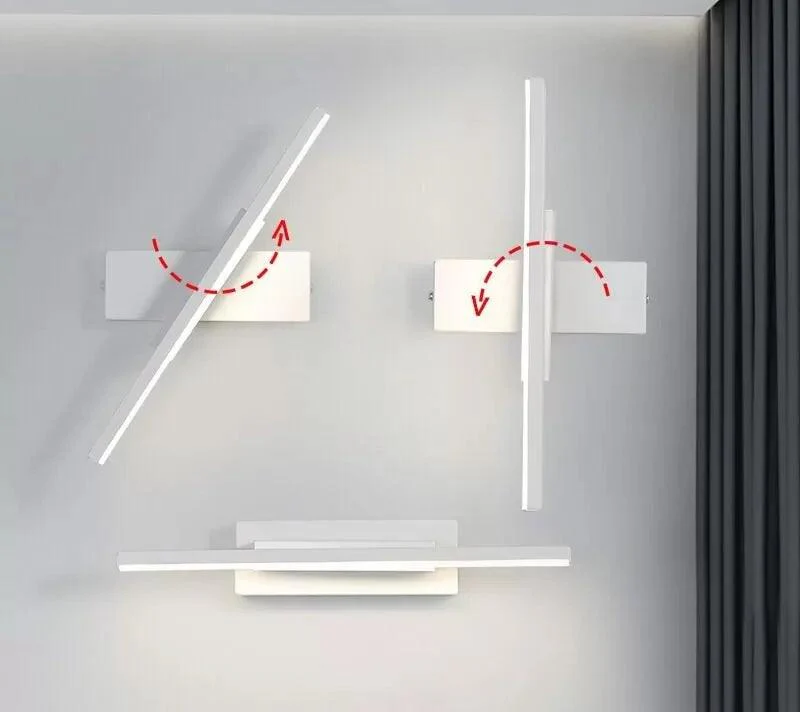 Luminária Moderna de Parede Para Quarto Rotativa - Simpla