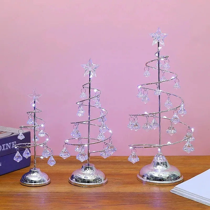 Árvore de Natal LED Efeito Cristal com Acabamento Metalizado - Zinova
