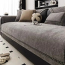 Capa de Sofá Chenille Antiderrapante Grisalho Pet Friendly Para Sala - Simpla