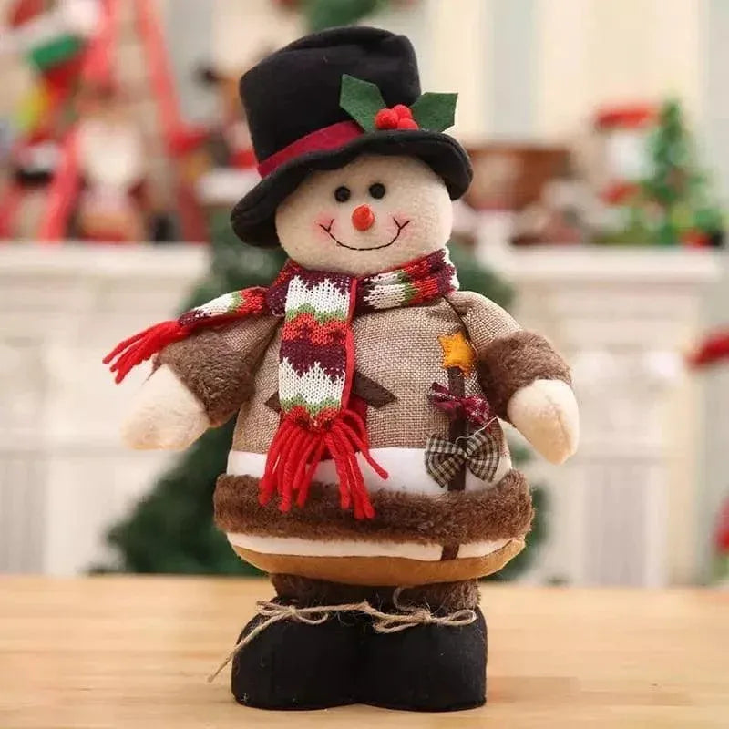 Bonecos de Natal de Pelúcia para Decoração Festiva - Zinova