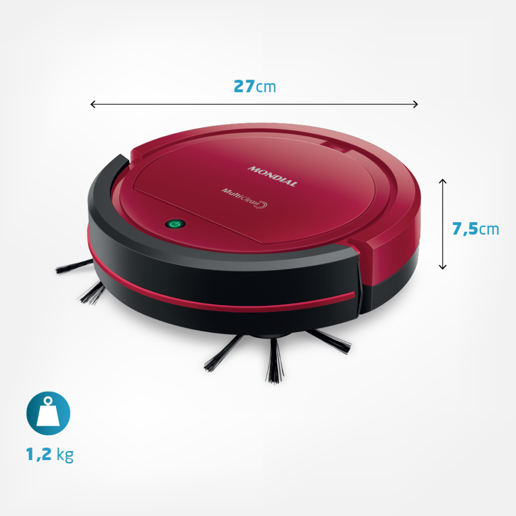 Aspirador de Pó Robô Multi Clean Mondial RB-09 Bivolt 30w - Simpla