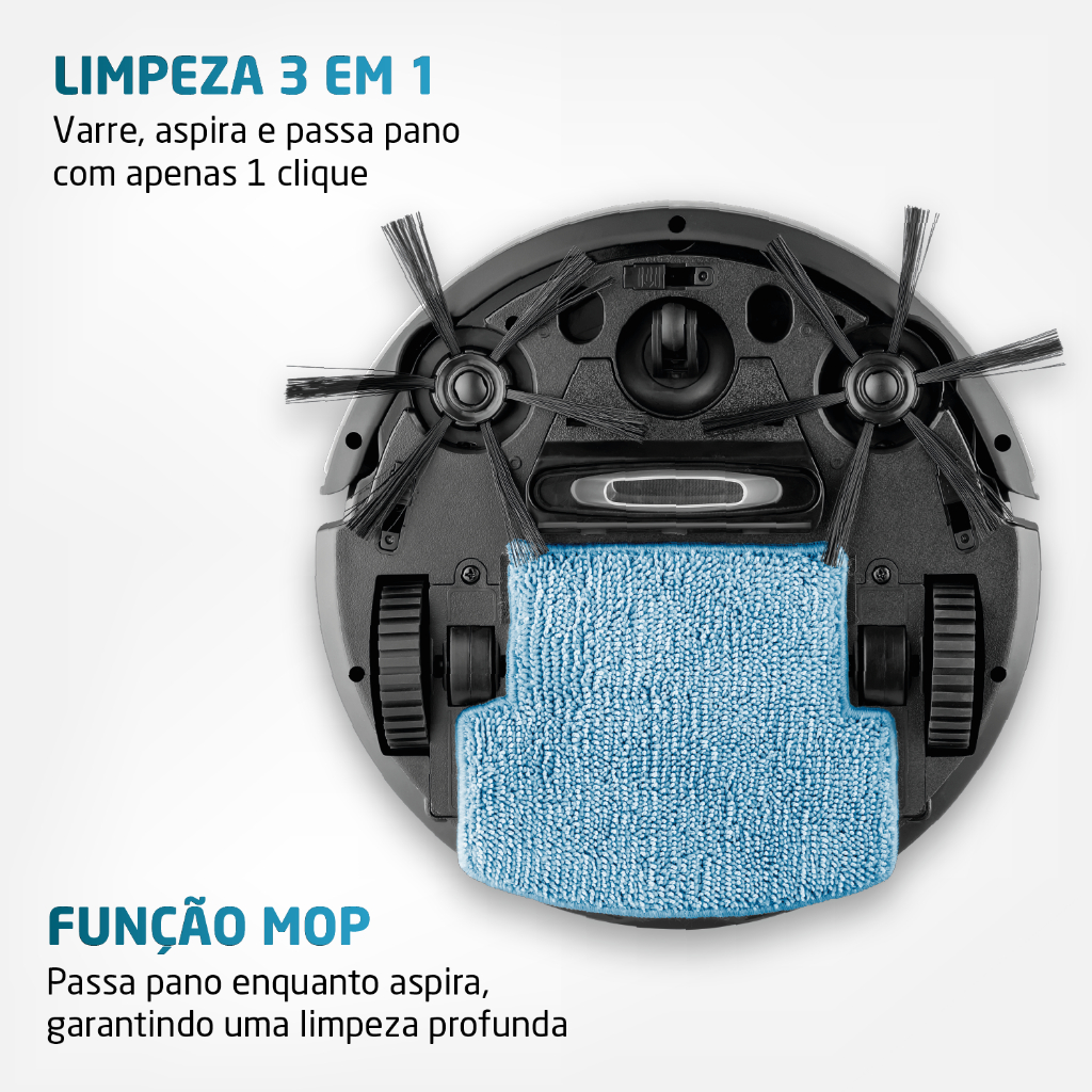 Aspirador de Pó Robô Multi Clean Mondial RB-09 Bivolt 30w - Simpla