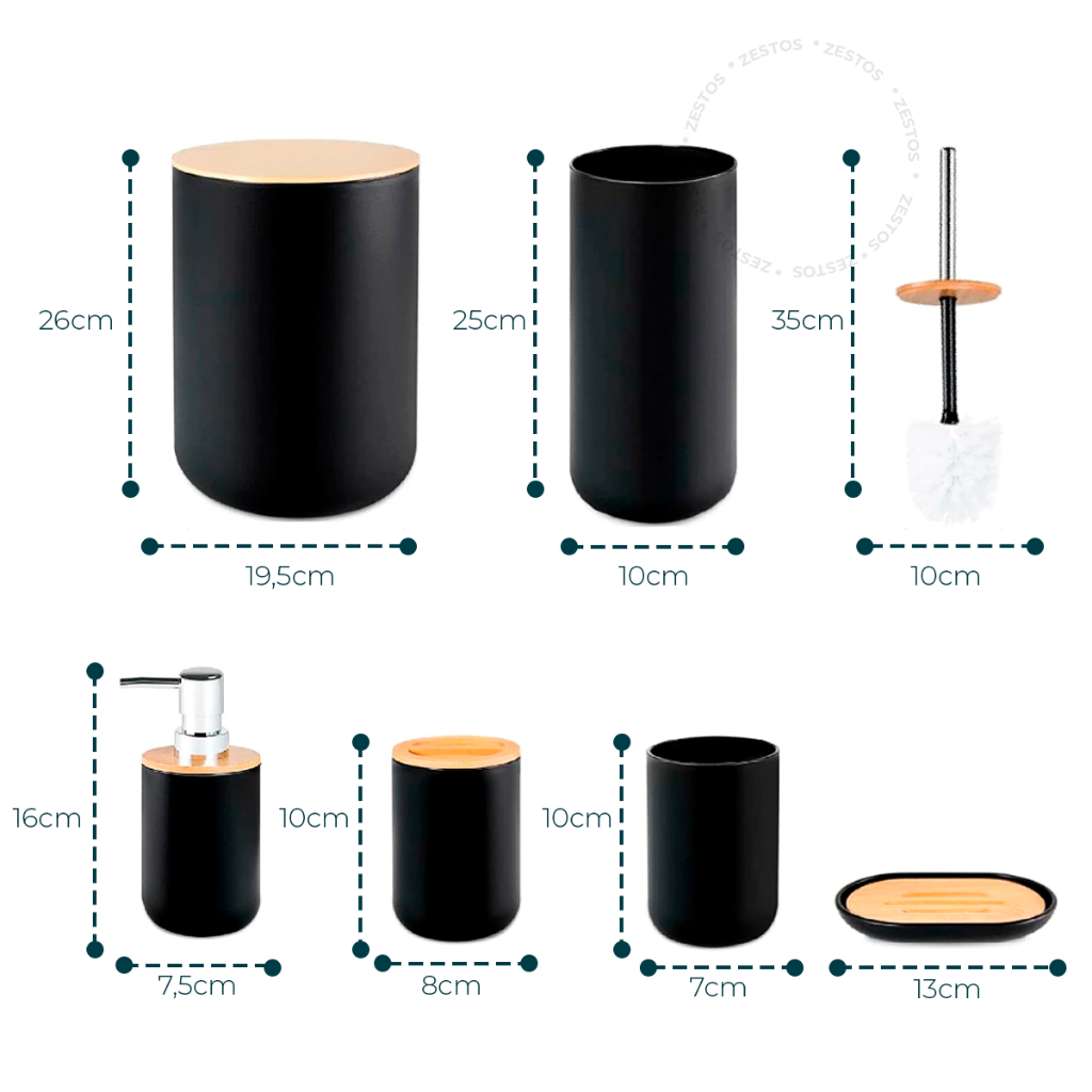 Kit Para Banheiro Conjunto Com 6 Peças - Simpla