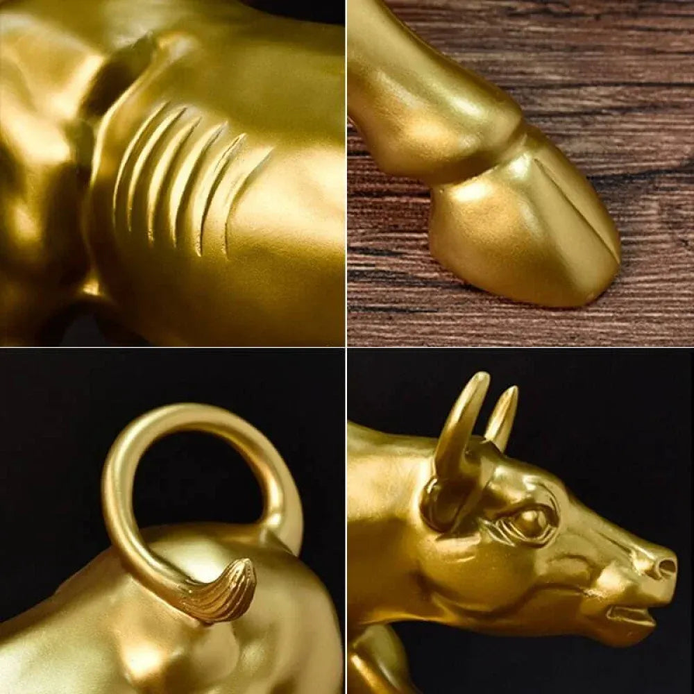 Touro de Wall Street Dourado - Simpla