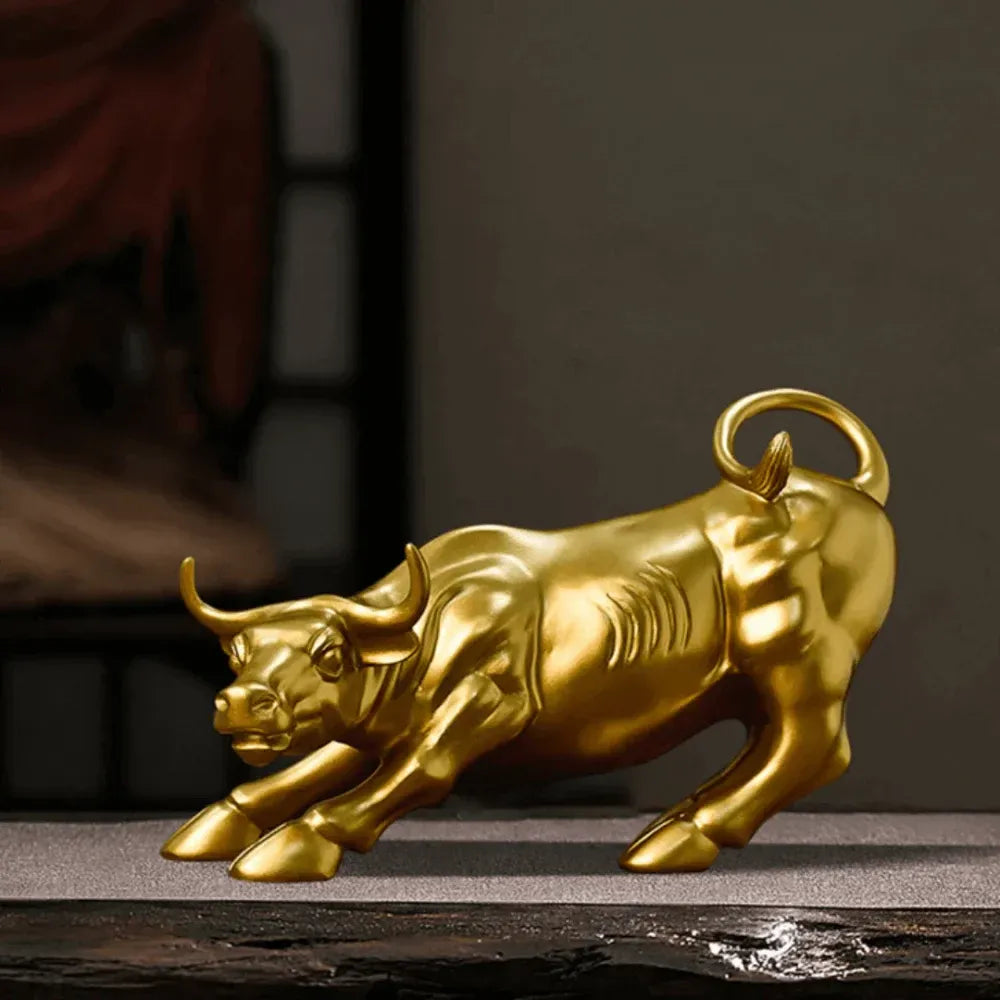 Touro de Wall Street Dourado - Simpla