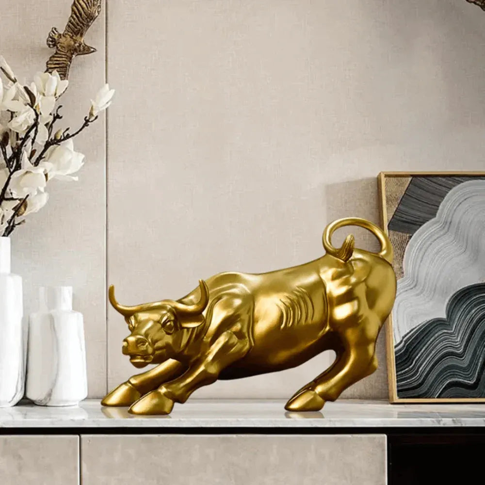 Touro de Wall Street Dourado - Simpla