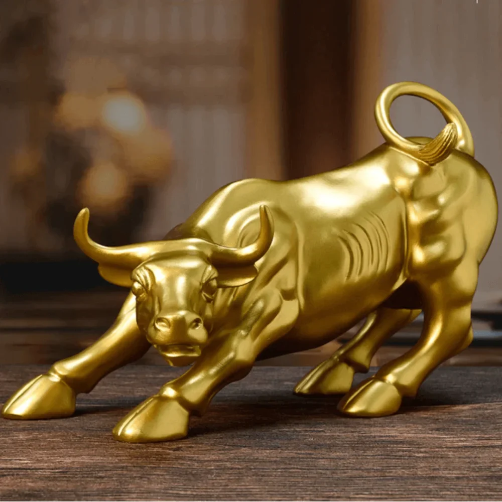 Touro de Wall Street Dourado - Simpla