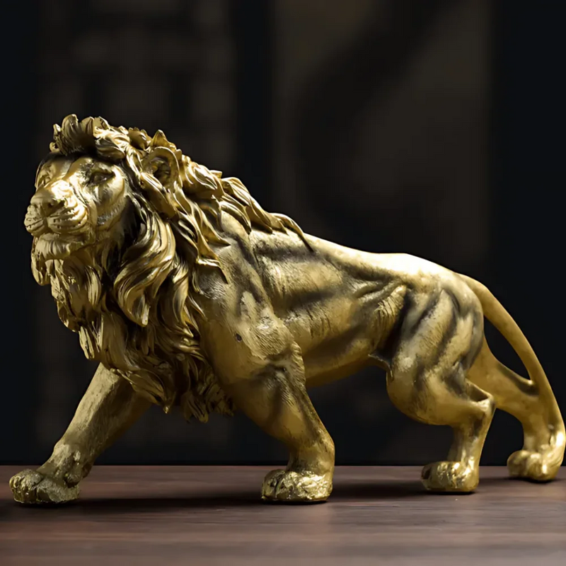 Escultura Leão Dourado - Simpla
