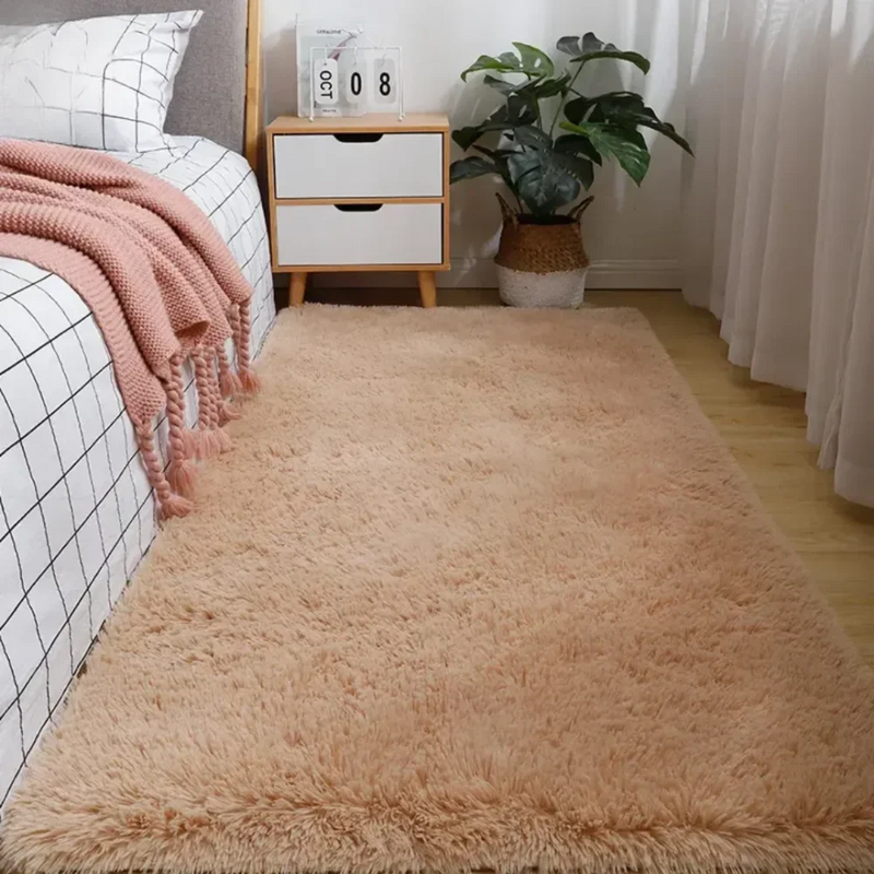 Tapete de Pelúcia Antiderrapante Para Quarto - Simpla